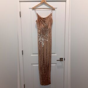 Sequin Front Slit Gown Prom